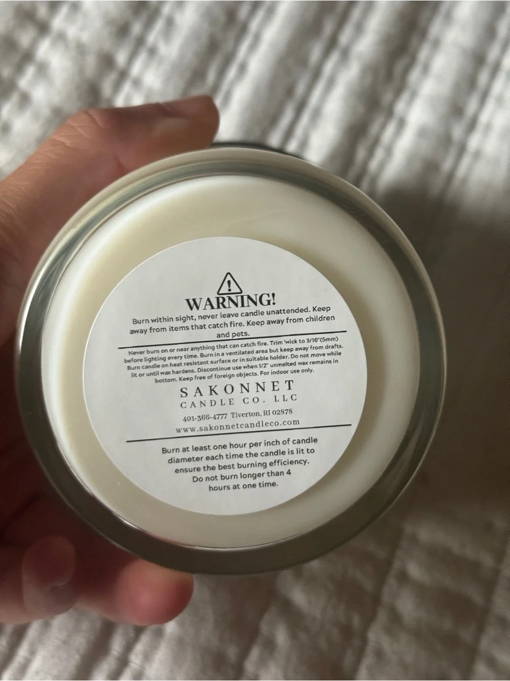 Sakonnet Candle Co Beacon Hill Scented Soy Coconut Wax Candle 9 oz Wood Wick NWT